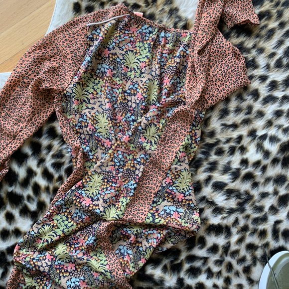 SCOTCH & SODA. Jungle Ruffle Drape Dress - Picture 5 of 10